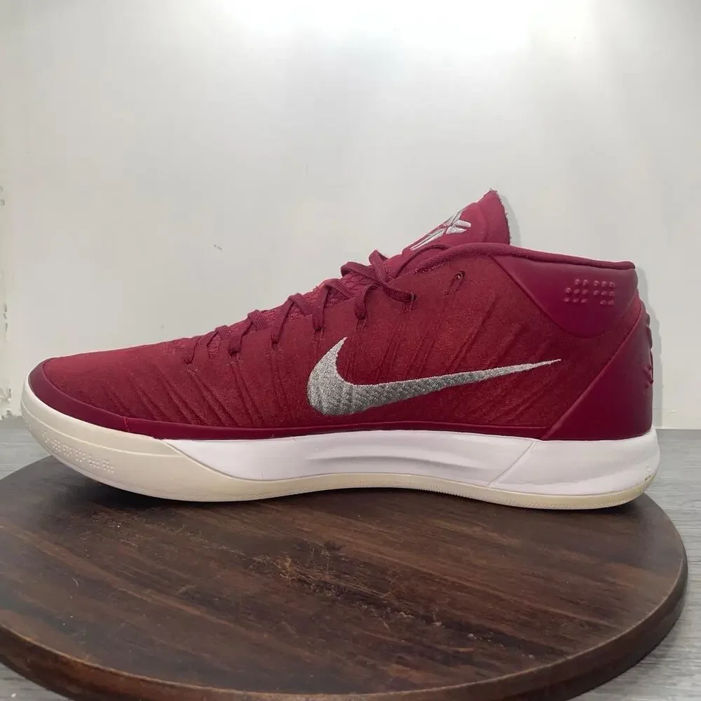 Nike Kobe Bryant AD Dark Red White Basketball Shoes Sneakers 942521-602 Size 15